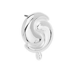 Σκουλαρίκι με κρίκο Φ1.5mm και pin τιτανίου σε συσκευασία 6 τεμαχίων - So Cute Cut