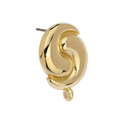 Σκουλαρίκι με κρίκο Φ1.5mm και pin τιτανίου σε συσκευασία 6 τεμαχίων - So Cute Cut