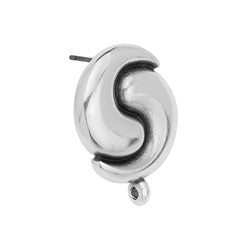 Σκουλαρίκι με κρίκο Φ1.5mm και pin τιτανίου σε συσκευασία 6 τεμαχίων - So Cute Cut