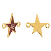 Ενωτικό αστέρι Νο.26 από ζάμακ χρυσό 24K NF με Soft Burgundy Glitter – συσκευασία 10 τεμαχίων – So Cute Cut
