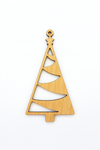 Ξύλινο στολίδι έλατο με cutout σχέδιο και αστέρι – laser cut 12x6cm So Cute Cut