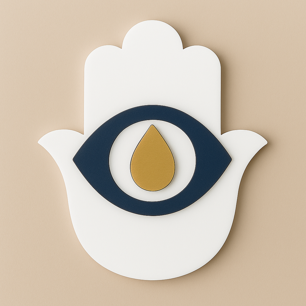 Hamsa Plexi Drop Eye – Το βλέμμα της προστασίας, σε plexiglass