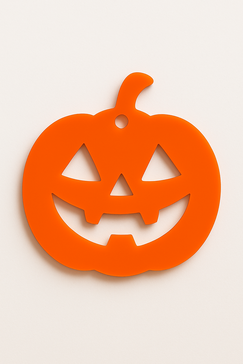 Halloween κολοκύθα από ακρυλικό – λευκή και πορτοκαλί 7εκ