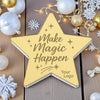 Γούρι αστέρι με μήνυμα Make Magic Happen από χρυσό καθρέφτη plexiglass-So Cute Cut