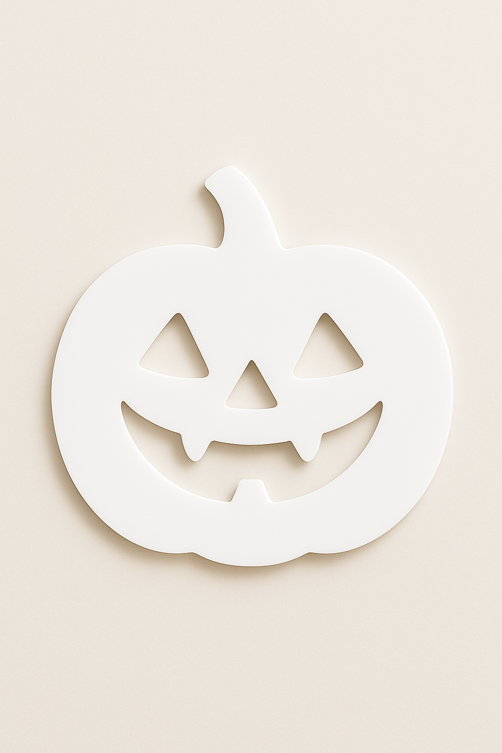 Halloween κολοκύθα από ακρυλικό – λευκή και πορτοκαλί 7εκ