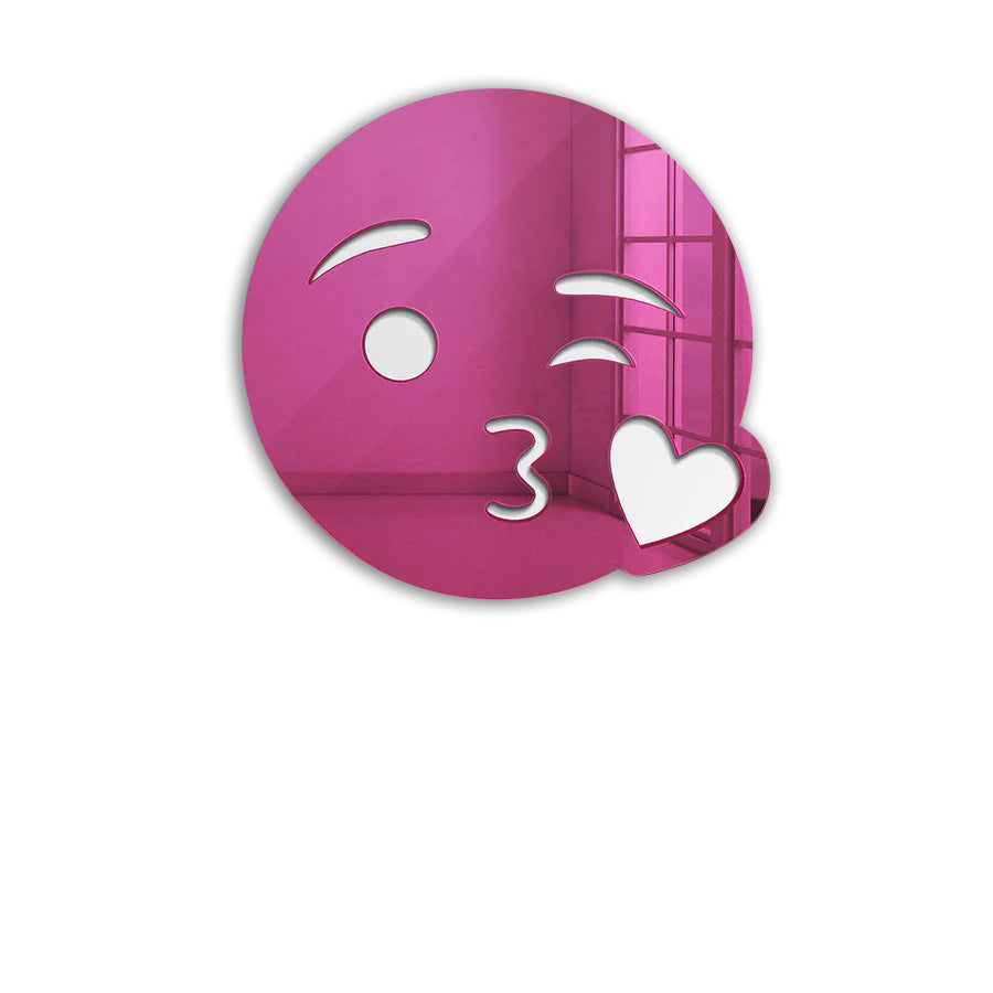 Διακοσμητικός ακρυλικός καθρέφτης τοίχου emoji Φιλί - So Cute Cut
