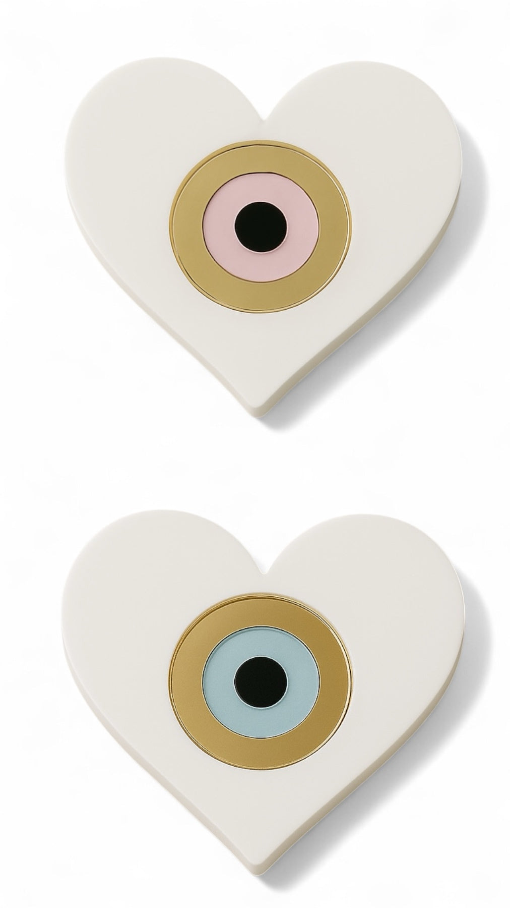 Πλεξιγκλάς καρδιά με μάτι Heart Shield, σε 2 μεγέθη - συσκευασία 12 ή 6 τεμαχίων