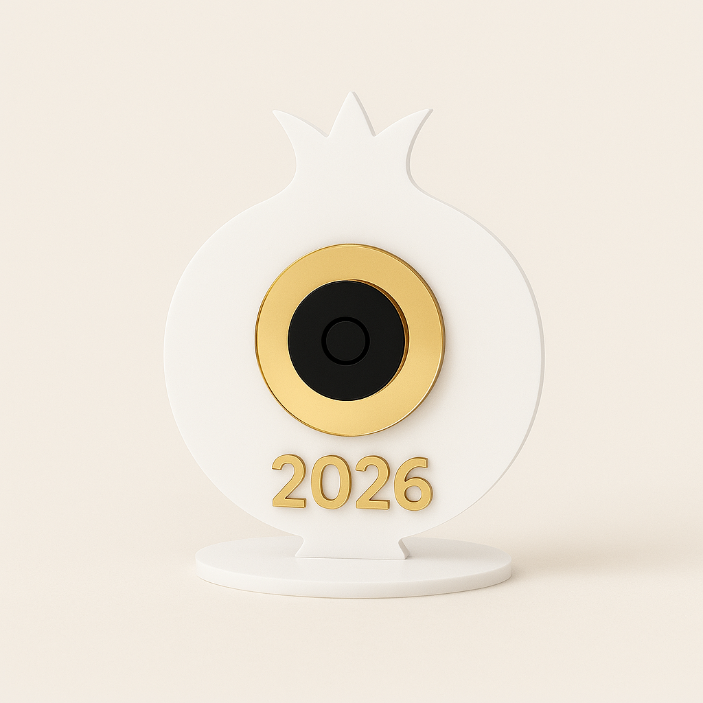 Γούρι “Ρόδι 2026” με μάτι – Plexiglass Κρεμαστό & Επιτραπέζιο σε 4 χρώματα |