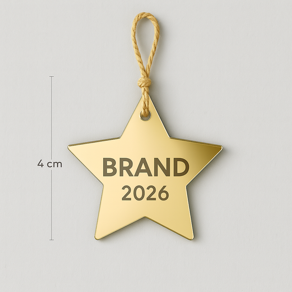 EcoMark Star – Εταιρικό Γούρι 2026 | Διάμετρος 4 cm | σετ 50 τεμαχίων