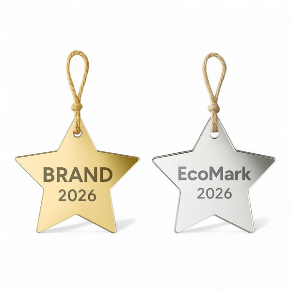 EcoMark Star – Εταιρικό Γούρι 2026 | Διάμετρος 4 cm | σετ 50 τεμαχίων