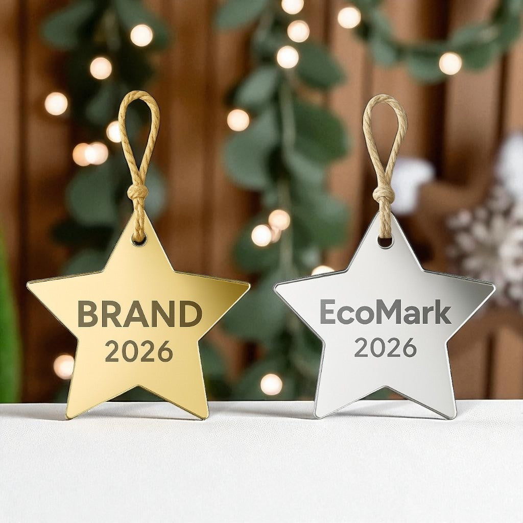 EcoMark Star – Εταιρικό Γούρι 2026 | Διάμετρος 4 cm | σετ 50 τεμαχίων