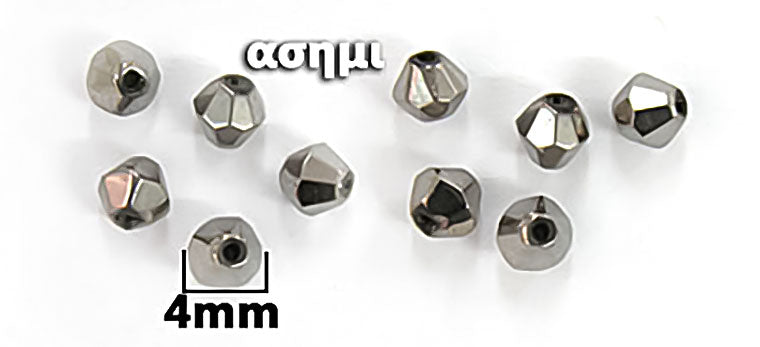 Γυάλινη χάντρα 4mm σε συσκευασία 320 τεμαχίων (4 κορδόνια των 80τμχ) - So Cute Cut