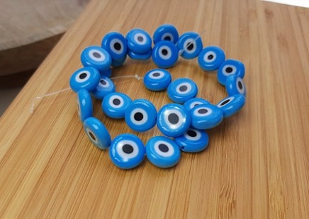 Χάντρα Μάτι Στρογγυλή Πλακέ 12x5 mm σε συσκευασία 25 τεμαχίων - So Cute Cut
