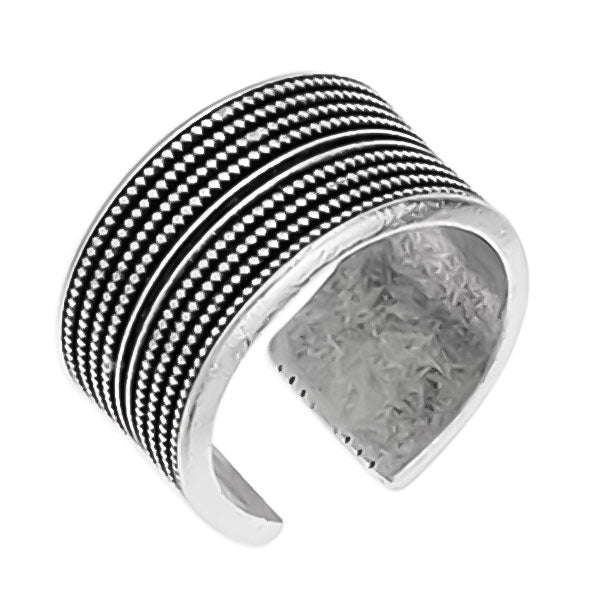 Δαχτυλίδι έθνικ με pattern στριφτό σχοινί 20mm σε συσκευασία 3 τεμαχίων - So Cute Cut