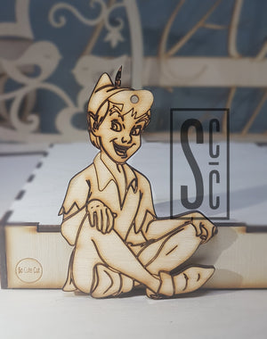 Ξύλινο διακοσμητικό στοιχείο Peter Pan με τρύπα - So Cute Cut
