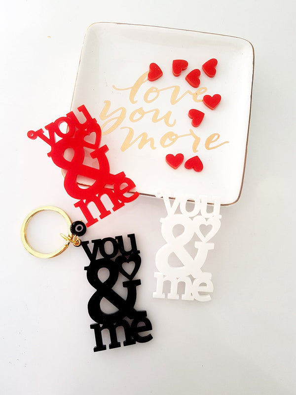 Πλεξιγκλάς μπρελόκ You & Me με μάτι σε συσκευασία 4 τεμαχίων - So Cute Cut