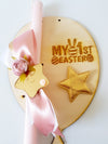 Ξύλινη πλάτη λαμπάδας μπαλόνι My 1st Easter - So Cute Cut