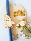 Ξύλινη πλάτη λαμπάδας μπαλόνι My 1st Easter - So Cute Cut