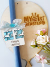 Ξύλινη πλάτη λαμπάδας μπαλόνι My 1st Easter - So Cute Cut