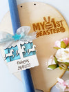Ξύλινη πλάτη λαμπάδας μπαλόνι My 1st Easter - So Cute Cut
