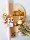 Ξύλινη πλάτη λαμπάδας μπαλόνι My 1st Easter - So Cute Cut