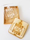 Ξύλινο κρεμαστό στοιχείο BEST DAD EVER σε συσκευασία 5 τεμαχίων - So Cute Cut