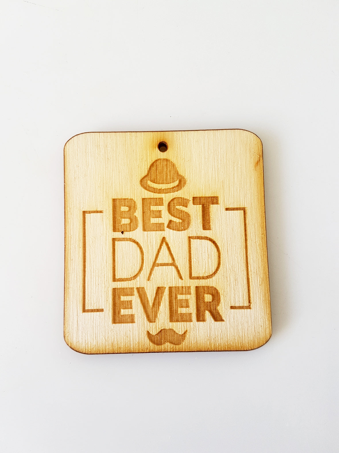 Ξύλινο κρεμαστό στοιχείο BEST DAD EVER σε συσκευασία 5 τεμαχίων - So Cute Cut