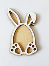 Ξύλινο στοιχείο Cute Bunnie, Κουνελάκι με πατούσες σε συσκευασία 3 τεμαχίων - So Cute Cut