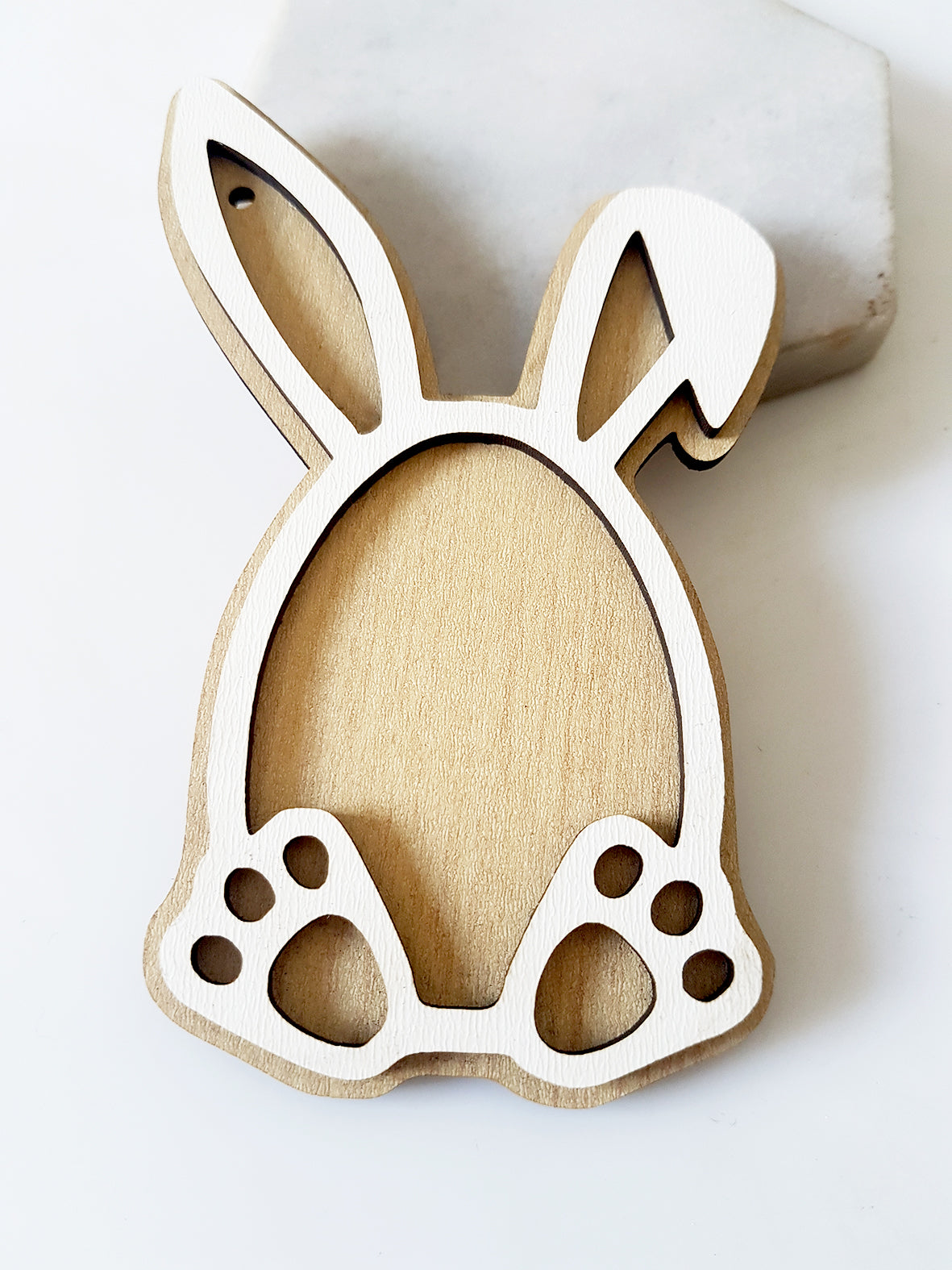 Ξύλινο στοιχείο Cute Bunnie, Κουνελάκι με πατούσες σε συσκευασία 3 τεμαχίων - So Cute Cut