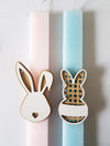 Ξύλινο στοιχείο Cute Bunnie, Κουνελάκι με καρδιά σε συσκευασία 3 τεμαχίων - So Cute Cut