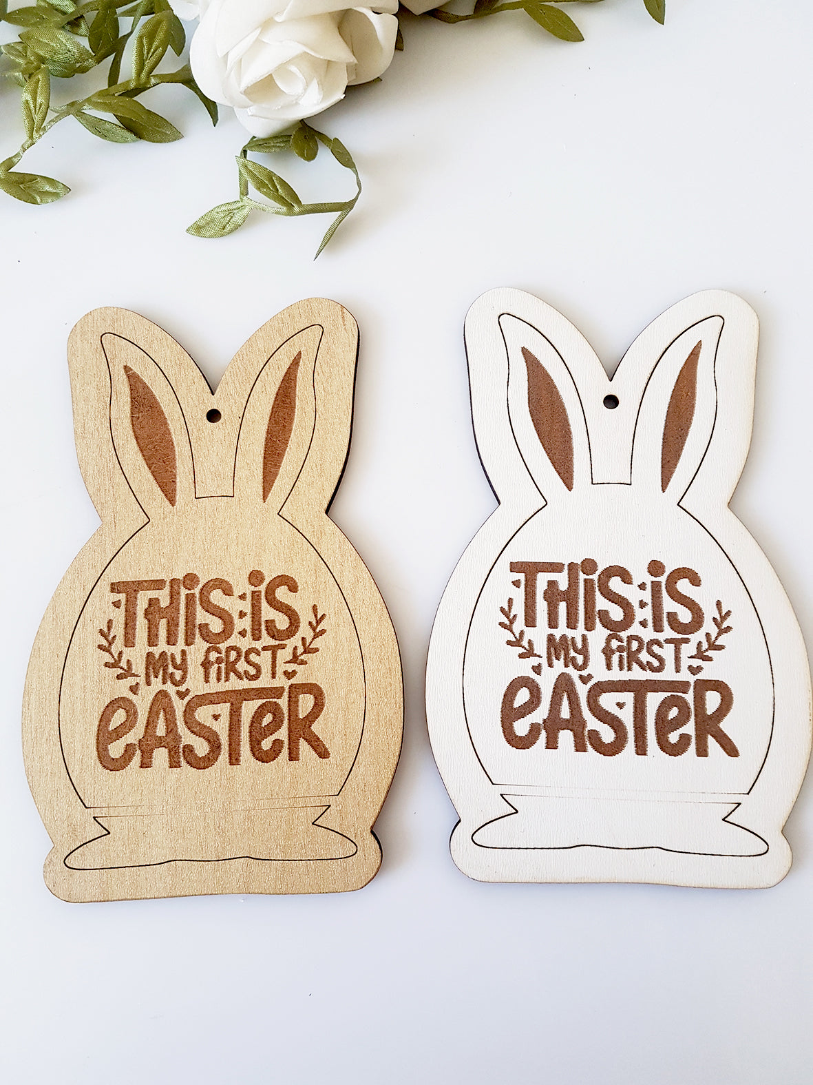 Ξύλινο λαγουδάκι This is my first Easter σε συσκευασία 5 τεμαχίων - So Cute Cut