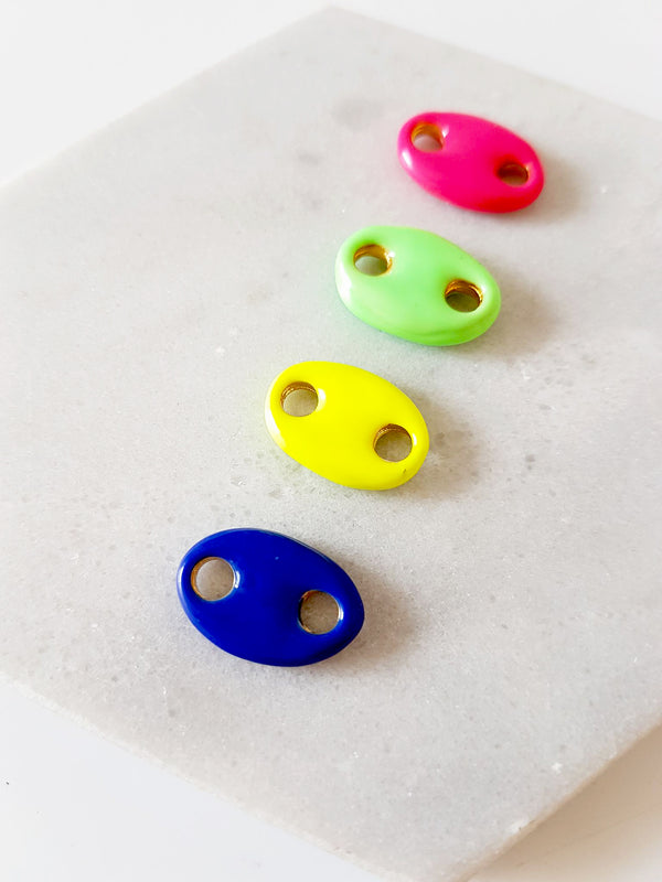 Μπρούτζινο Pig Nose με Σμάλτο 13x18mm σε συσκευασία 4 τεμαχίων - So Cute Cut