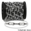 Αλυσίδα Ατσάλινη Κρίκος Οβάλ Πλακέ 13.8x5.8x1.3mm σε συσκευασία 1 μέτρου - So Cute Cut