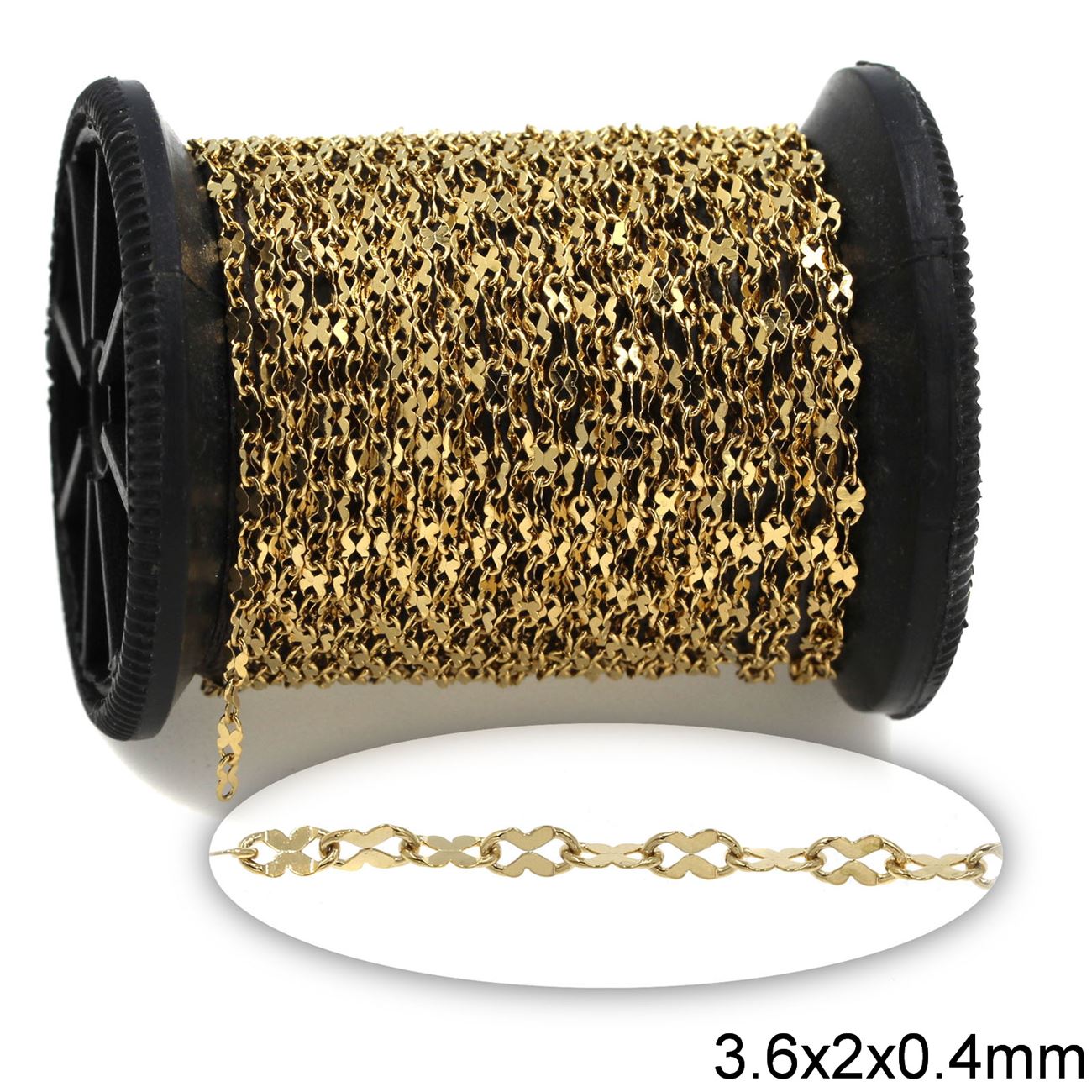 Αλυσίδα Ατσάλινη Σχήμα Κολλητή ''8'' 3.6x2x0.4mm σε συσκευασία 1 μέτρου - So Cute Cut