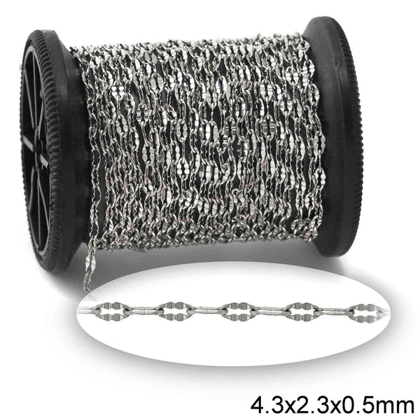 Αλυσίδα Ατσάλινη "Χείλη" Κολλητή 4.3x2.3x0.5mm σε συσκευασία 2 μέτρων - So Cute Cut