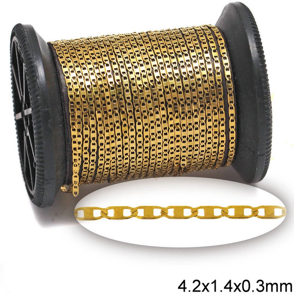 Αλυσίδα Ατσάλινη Θήτα 4.2x1.4x0.3mm σε συσκευασία 2 μέτρων - So Cute Cut