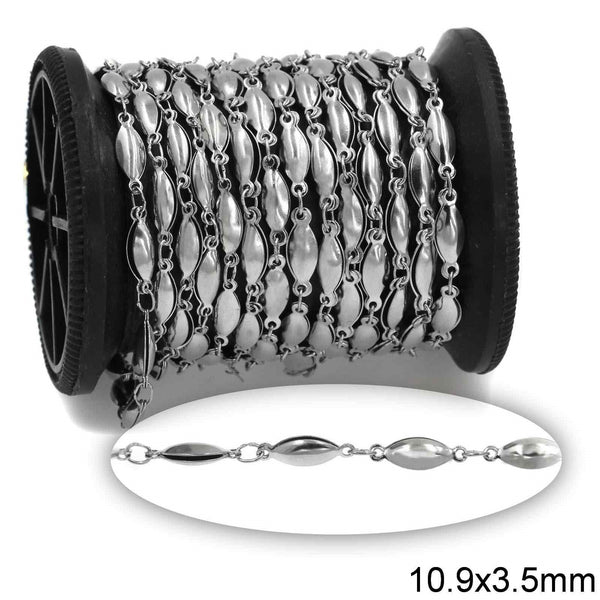 Αλυσίδα Ατσάλινη Οβάλ Κούφιο 10.9x3.5mm σε συσκευασία - So Cute Cut