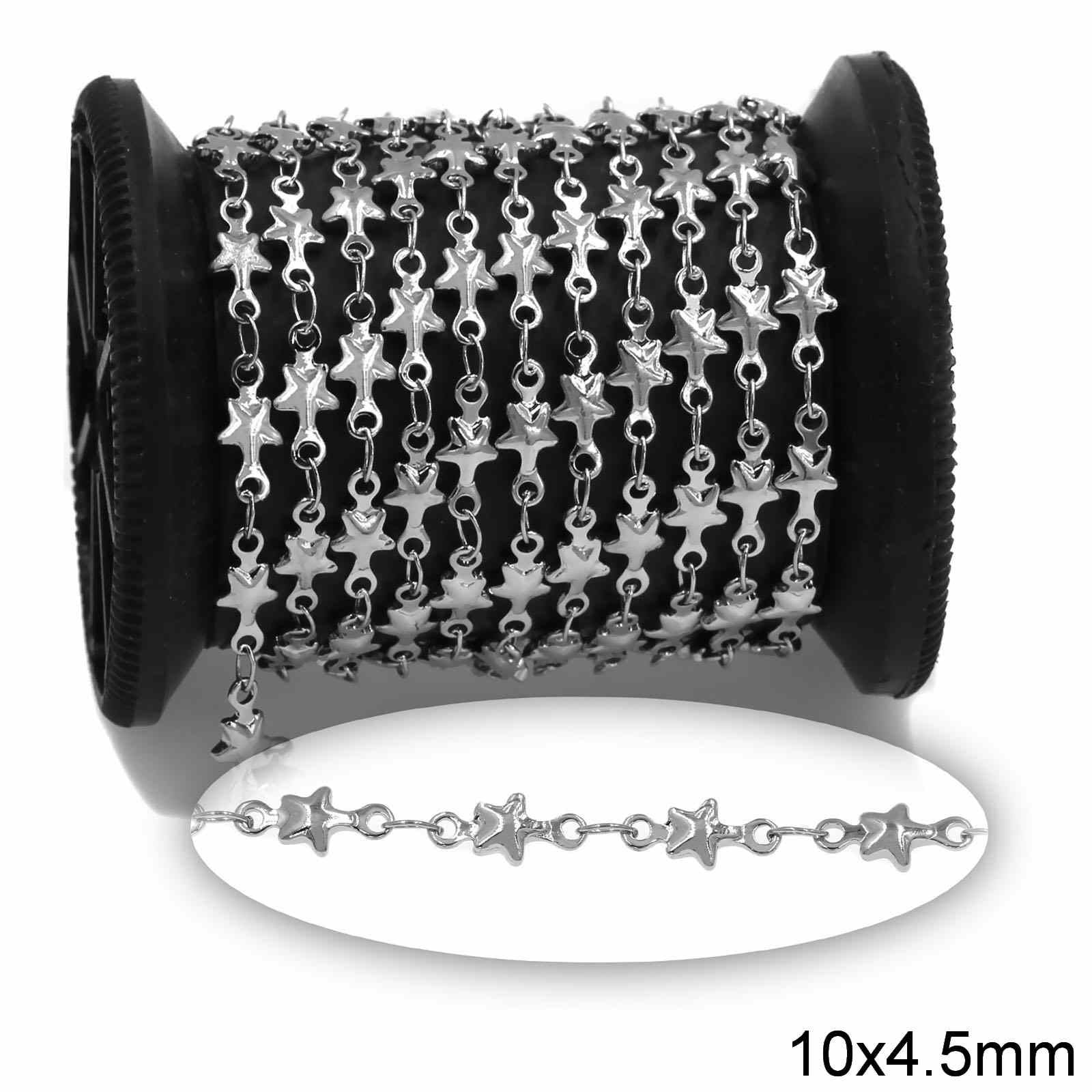 Αλυσίδα Ατσάλινη Αστέρια 10x4.5mm σε συσκευασία 2 μέτρων - So Cute Cut