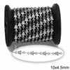 Αλυσίδα Ατσάλινη Αστέρια 10x4.5mm σε συσκευασία 2 μέτρων - So Cute Cut