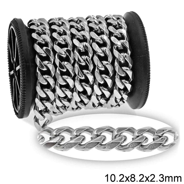 Αλυσίδα Ατσάλινη Γκουρμέτ Διαμαντέ 10.2x8.2x2.3mm σε συσκευασία 1 μέτρου - So Cute Cut