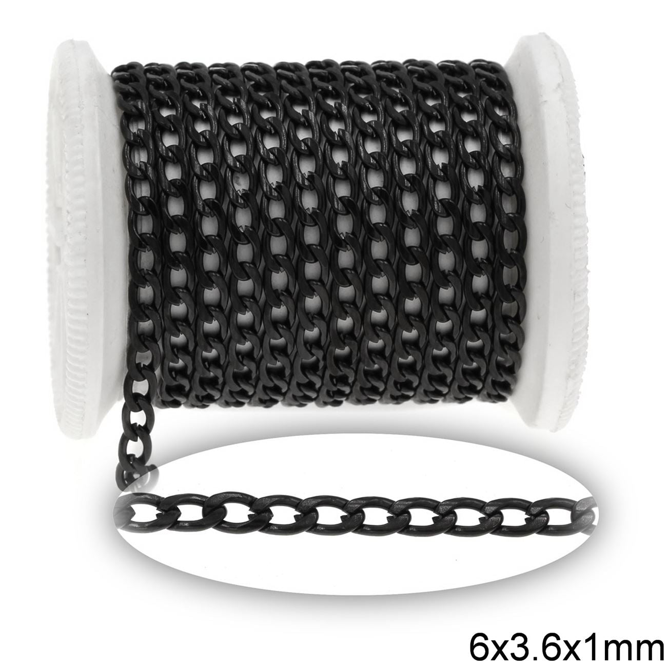 Αλυσίδα Ατσάλινη Γκουρμέτ Διαμαντέ 5.8x3.6x1mm σε συσκευασία 2 μέτρων - So Cute Cut