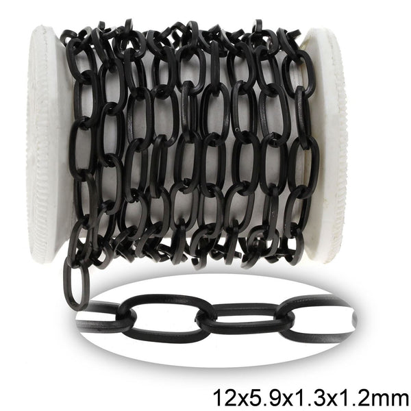 Αλυσίδα Ατσάλινη Κρίκος Οβάλ Πλακέ 12x5.9x1.3x1.2mm σε συσκευασία 2 μέτρων - So Cute Cut