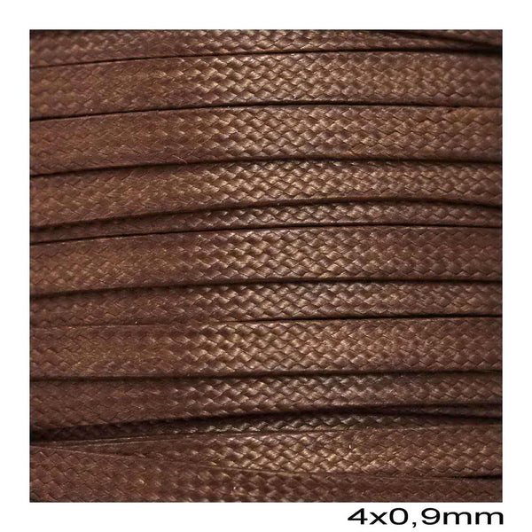Κορδόνι Πλακέ Κερωμένο 4x0,9mm σε συσκευασία 80 μέτρων, διαθέσιμο σε 9 χρώματα - So Cute Cut
