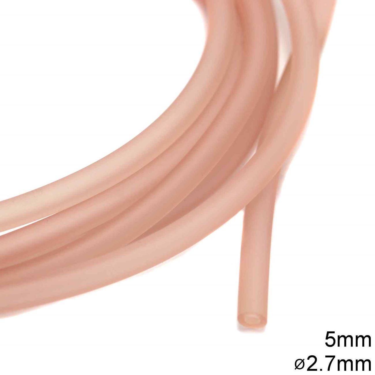 Καουτσούκ 5mm με τρύπα 2.7mm σε συσκευασία 4 μέτρων, διαθέσιμο σε 12 χρώματα - So Cute Cut