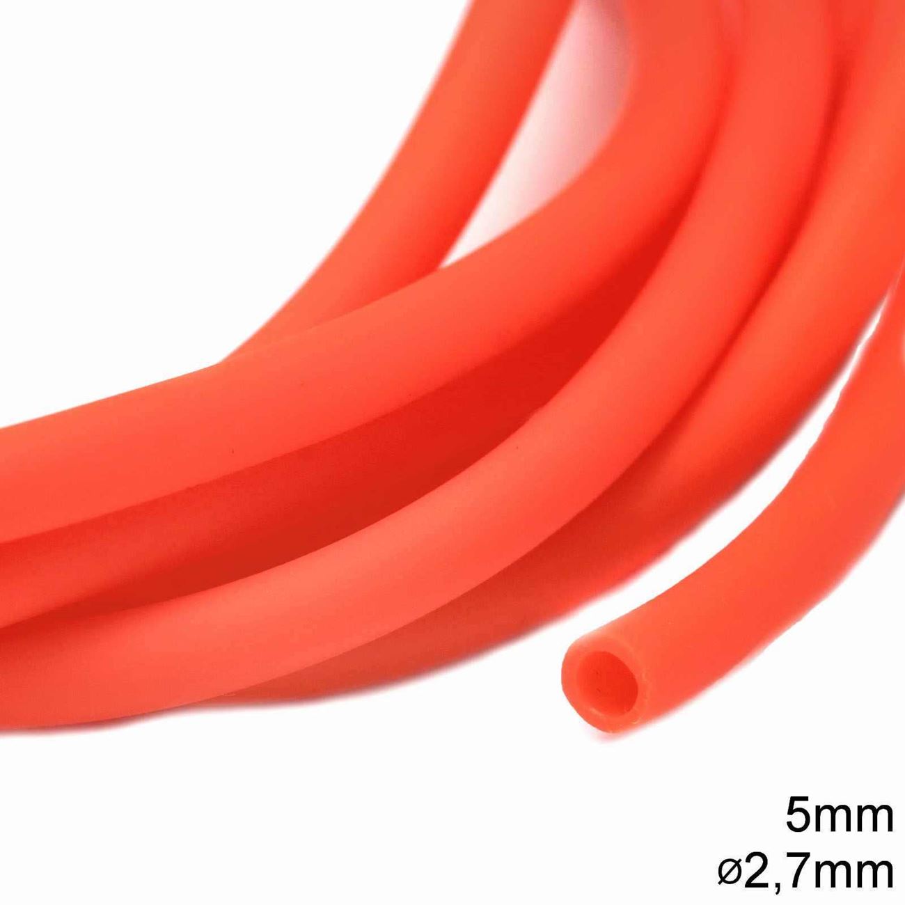 Καουτσούκ 5mm με τρύπα 2.7mm σε συσκευασία 10 μέτρων, διαθέσιμο σε 5 χρώματα - So Cute Cut
