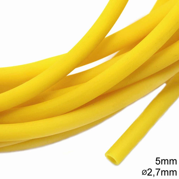 Καουτσούκ 5mm με τρύπα 2.7mm σε συσκευασία 10 μέτρων, διαθέσιμο σε 5 χρώματα - So Cute Cut