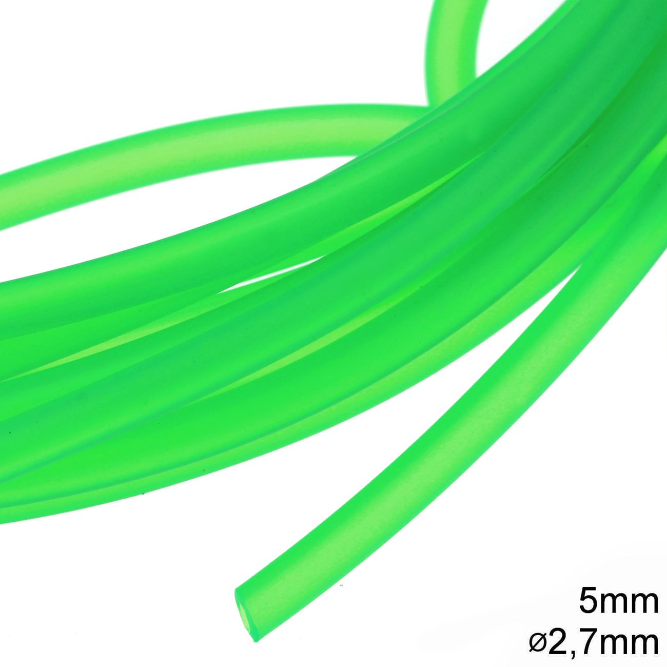 Καουτσούκ 5mm με τρύπα 2.7mm σε συσκευασία 10 μέτρων, διαθέσιμο σε 5 χρώματα - So Cute Cut