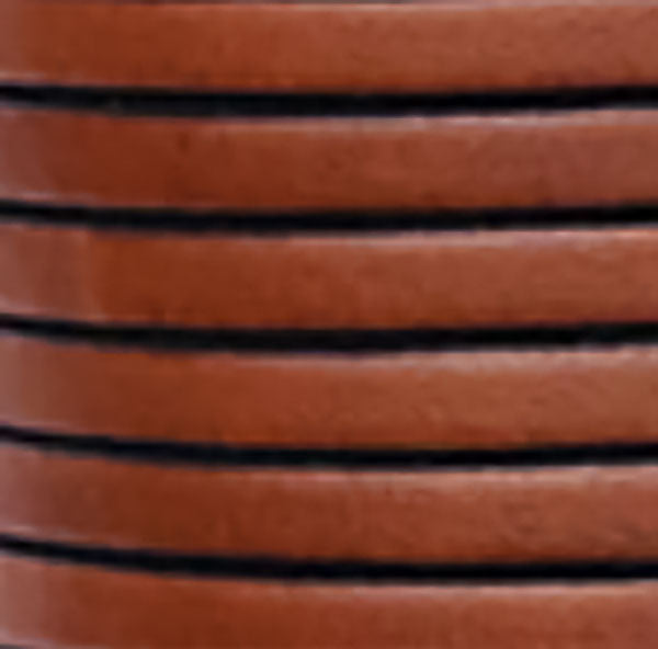 Κορδόνι πλακέ φυσικό δέρμα 5x2mm σε συσκευασία 4 μέτρων - So Cute Cut