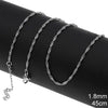 Αλυσίδα Ατσάλινη Στριφτή "Σιγκαπούρη" 1.8mm σε συσκευασία 6 τεμαχίων - So Cute Cut