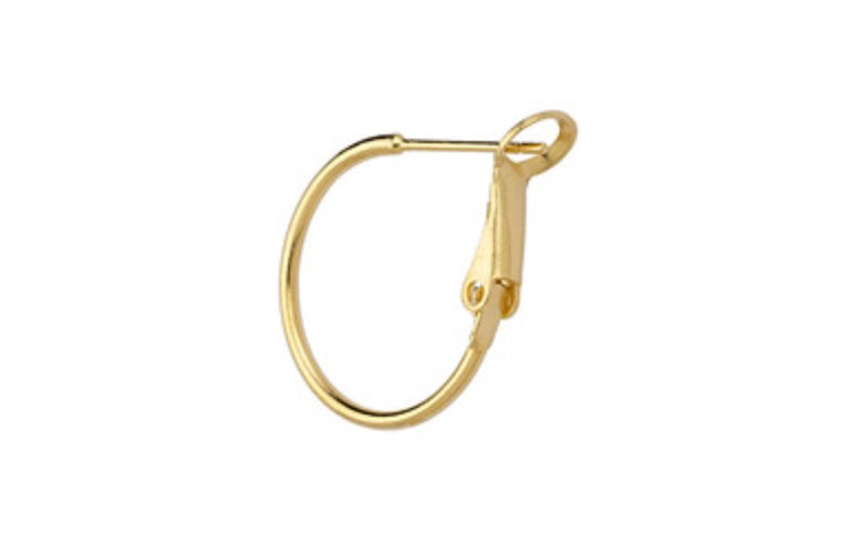 Σκουλαρίκι κρίκος ορειχάλκινος 1.2x18mm με κούμπωμα καρφί inox σε συσκευασία 80 τεμαχίων - So Cute Cut